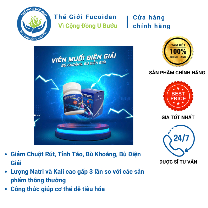360 SPORT - Viên uống muối Running Giúp Bổ sung muối khoáng, Duy trì thể lực