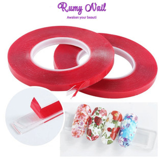 Băng dính đỏ tạo fan mi - Băng keo dán bảng mẫu nail, thanh gắn mẫu móng nailbox