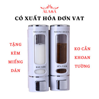 Bình đựng nước rửa tay hộp đựng dầu gội sữa tắm gắn tường hộp đựng nước rửa chén tặng kèm miếng dán 