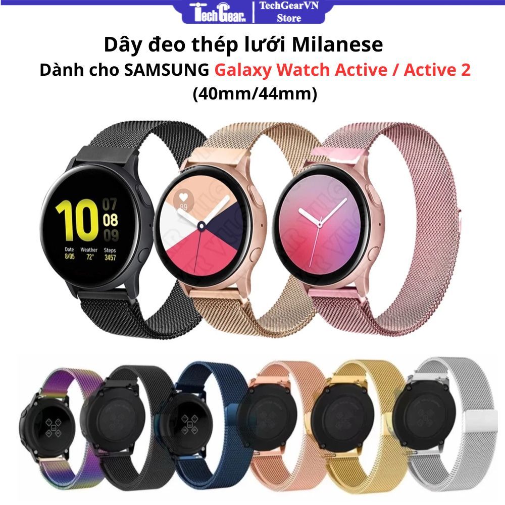 Dây đeo thép lưới Milanese dành cho Samsung Active 2