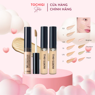 Kem Che Khuyết Điểm The Saem Tone 0.5, 1, 1.25, 1.5, 1.75, 2, Peach Cover Perfection Tip Concealer SPF28 PA++ 6.5g
