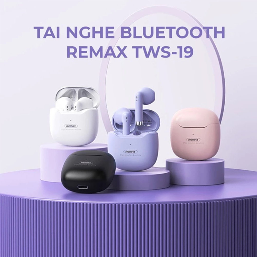 Tai Nghe Bluetooth TWS-19 Remax Có Mic Thoại, Cảm Ứng, Pin 5h, Bảo Hành 24 Tháng | BigBuy360 - bigbuy360.vn