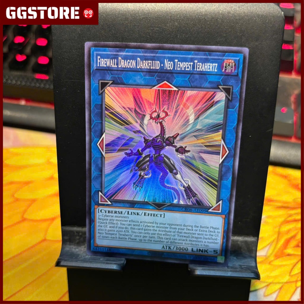 [ Bài Yugioh Chính Hãng ] CR08-AE099 Firewall Dragon Darkfluid - Neo Tempest Terahertz - Super Rare