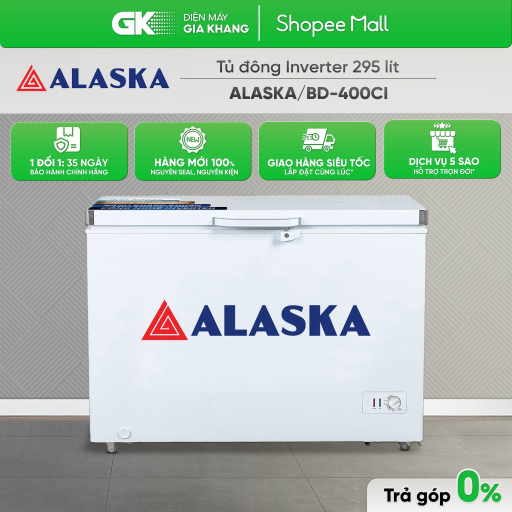 BD 400CI - Tủ Đông Inverter Alaska BD-400CI 295 Lít [Toàn Quốc]