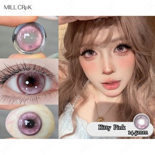 【0-8 độ 1 cặp Lens Mill Creek Kính áp tròng  loạt kitty Màu xanh/Hồng/Nâu 14.5MM  Thời gian sử dụng: 12 tháng douyinlens