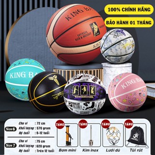 Bóng Rổ Da Cao Su Size Số 5 6 7 Chính Hãng King Ball Banh Bóng Rổ Trẻ Em Nam Nữ Sân Bê Tông Outdoor