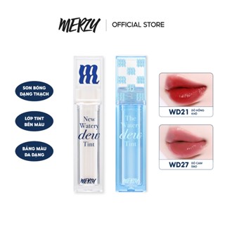 [SUPER DEAL] Son Tint Bóng Hàn Quốc Bền Màu, Lâu Trôi Cho Môi Căng Mọng, Ẩm Mịn Merzy The Watery Dew Tint Ver 4 4g