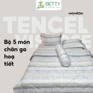 < Hàng Thanh Lí > Bộ Chăn Ga Gối Tencel Viscose Nhiều Họa Tiết - Mềm Mịn Mát