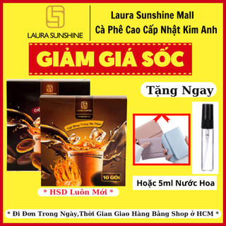   2 Hộp  Cafe Nhật Kim Anh Laura Cà Phê Vị Đông Trùng + Linh Chi 