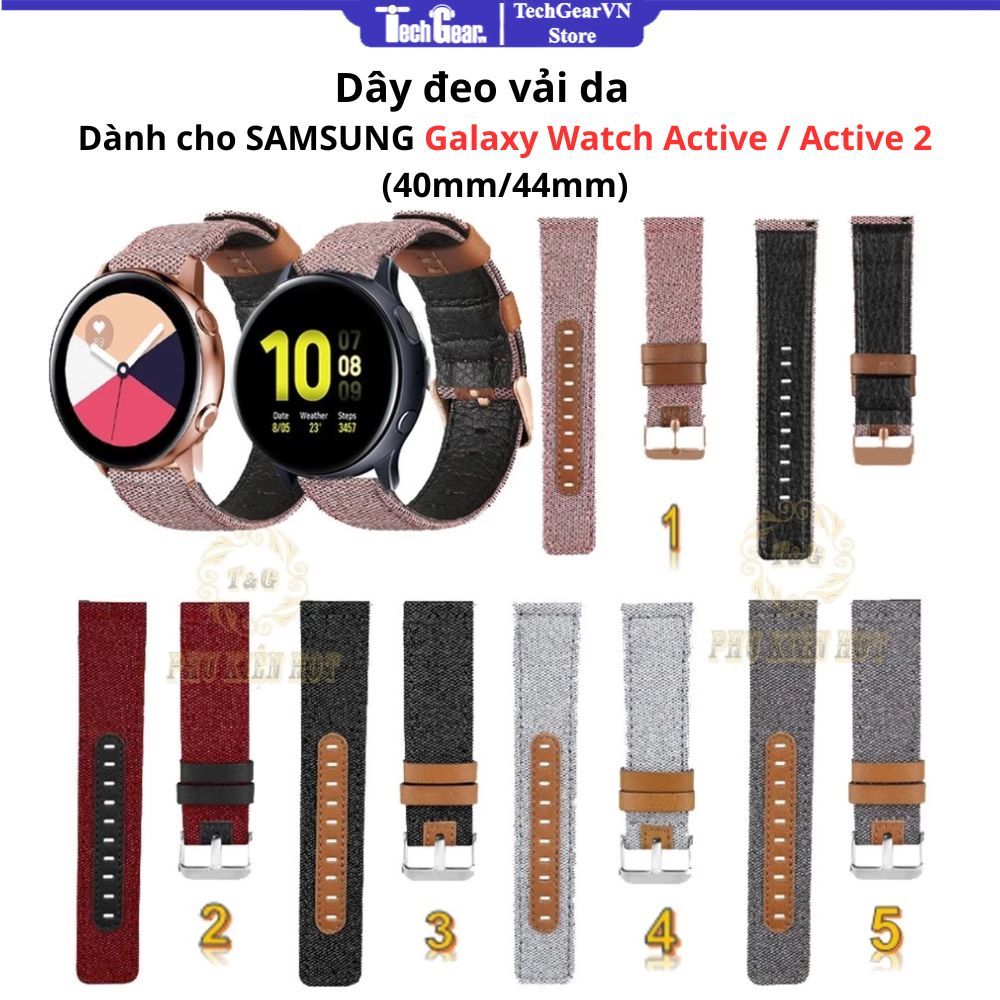 Dây đeo vải da cho Samsung Galaxy Watch Active 2