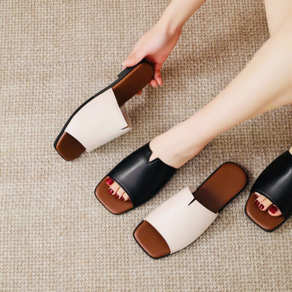 [ SẢN PHẨM HOT ] Dép lê quai ngang nữ thời trang đẹp ( đặt lùi size ) V nhỏ . Hàng sẵn kho từ 35-39