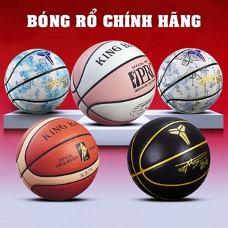 Banh Bóng Rổ Da Cao Su Size Số 5 6 7 Trẻ Em Nam Nữ Học Sinh Sân Bê Tông Bóng Rổ Chính Hãng King Ball