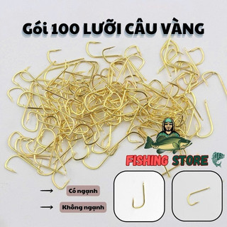 100 cái lưỡi vàng không ngạnh, có ngạnh câu cá Diếc,rô phi,...
