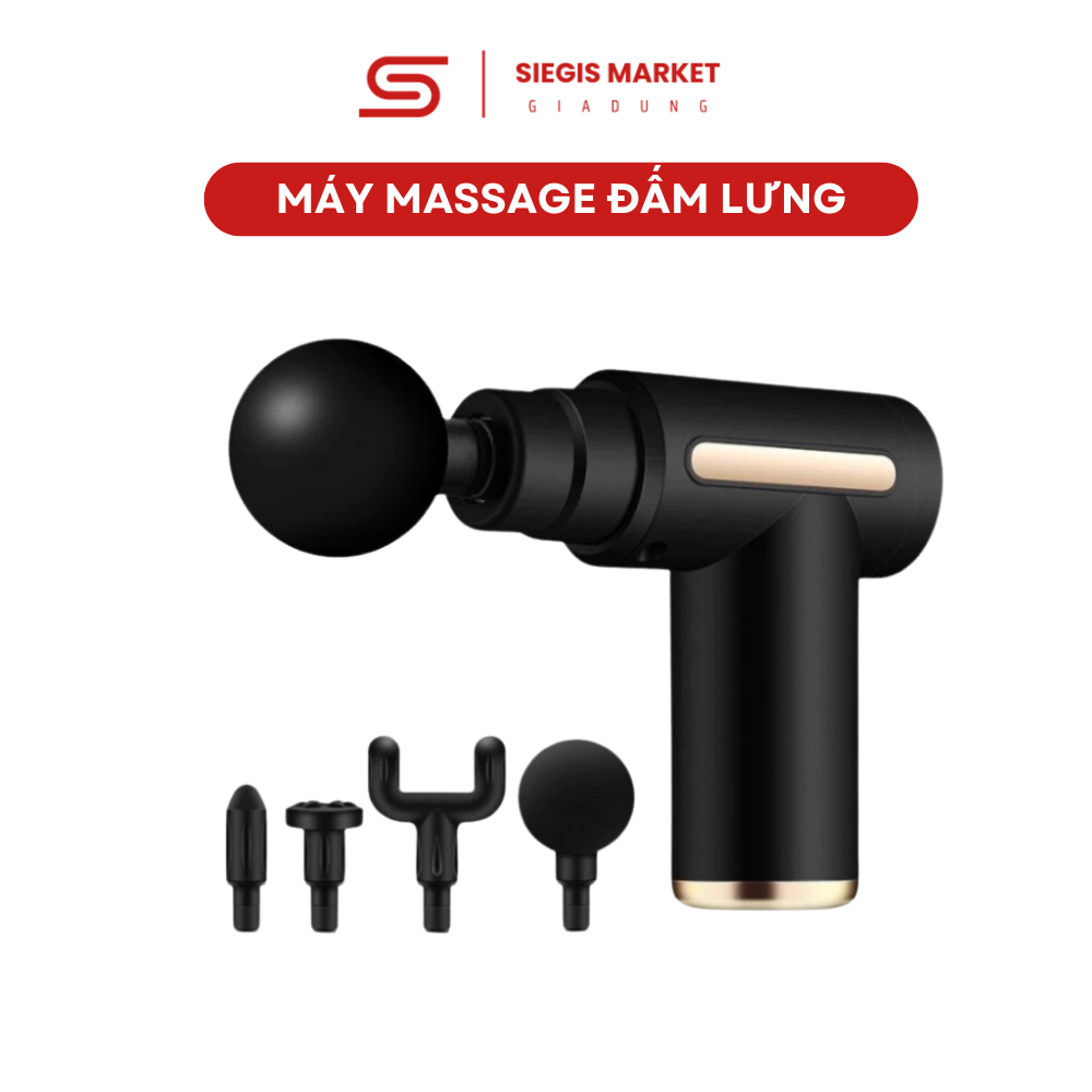 Máy Massage Cầm Tay SIEGIS Máy Đấm Lưng Cầm Tay Mini Mát Xa Toàn Thân 6 Cấp Độ Chuyên Sâu