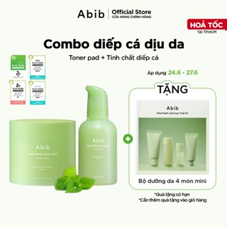 Combo Toner Pad và Tinh chất Diếp cá giúp làm dịu và phục hồi da Abib