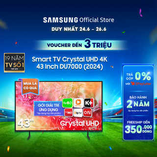 [Shopee - Lắp đặt 0Đ HN HCM] - Smart Tivi Samsung 4K DU7000KXXV - Miễn phí lắp đặt