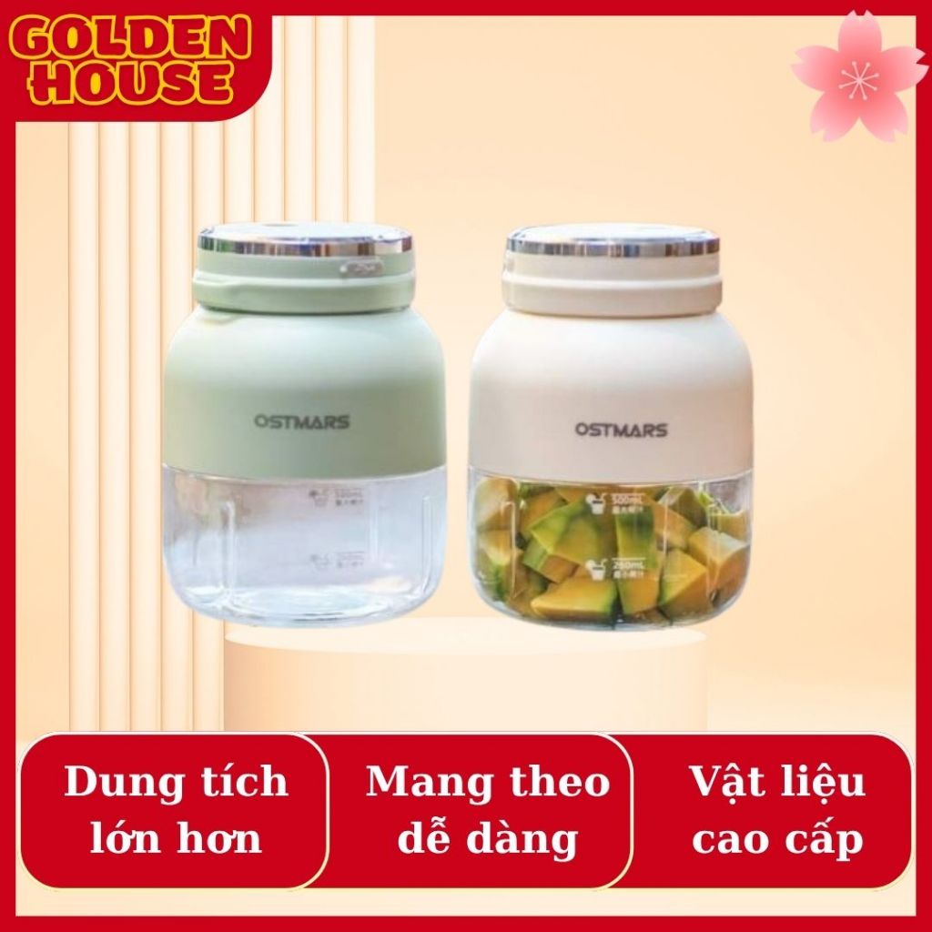 Máy xay sinh tố mini đa năng OSTMARS Golden House , máy xay sinh tố cầm tay OSTMARS,máy xay Sinh Tố 
