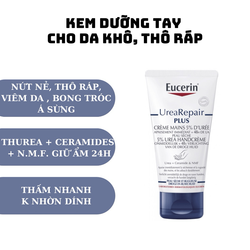Kem dưỡng tay Eucerin Urea Repair Plus 5% cho da khô 75ml