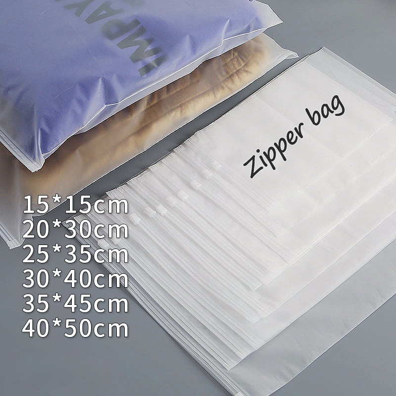 Túi Zip Khoá Lụa Mờ Đựng Quần Áo, Phụ Kiện Dẻo Dai, Bền, Tiện Dụng Túi khoá zip kéo miệng  loại dày, dai, khoá zip chắc