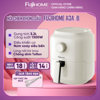 Nồi chiên không dầu 3.2L Nhập Khẩu Fujihome A3, Nồi chiên cơ mini 3 Lít công suất 1300W chống dính tự ngắt tặng kèm gắp