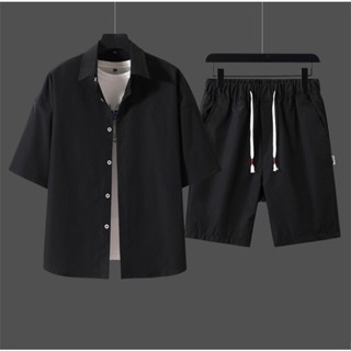 Bộ Đồ Nam Mùa Hè Tay Ngắn Cổ Bẻ Áo Khuy Cài Quần Short Có Túi Kiểu Dáng Trẻ Trung Thời Trang Zenkonu QA NAM 071V1