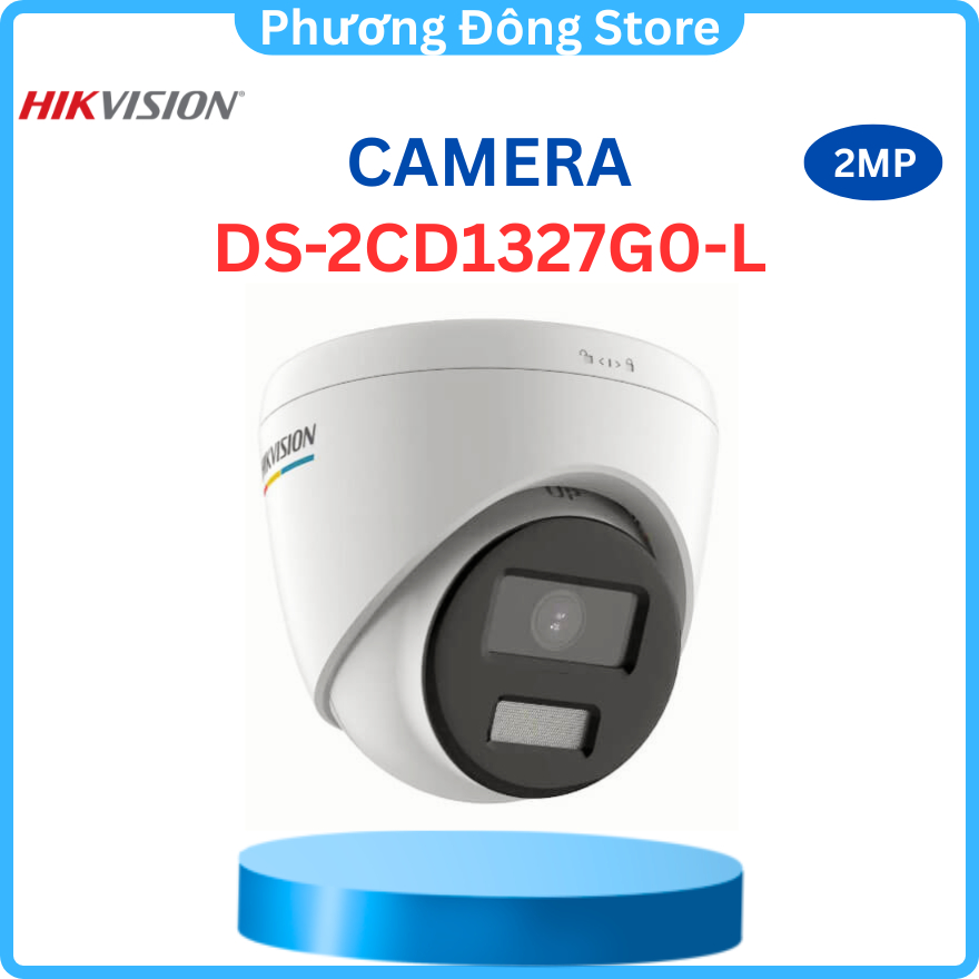 Camera IP Dome Colorvu 2MP HIKVISION DS-2CD1327G0-L