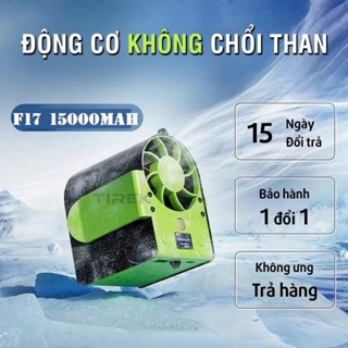 Quạt mini đeo thắt lưng cao cấp F17, động cơ không chổi than, quạt làm mát lưng, chạy 12-32h dung lượng chuẩn 15000mAh