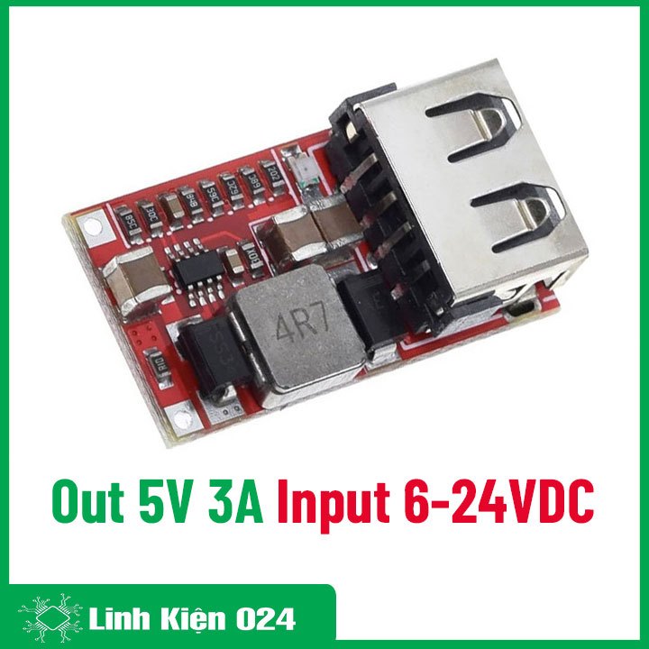 Module mạch sạc nhanh 5V 3A Input 6-24VDC