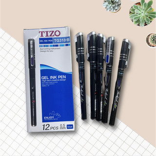 Bút Bi Nước TIZO 0.5mm Viết Trơn, Nét Đẹp, Mực Ra Đều ( Hộp 12 Cái)