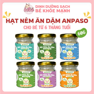 Hạt nêm cho bé ăn dặm Anpaso vị rau củ, nấm hương, măng tây, rong biển cho bé từ 6 tháng tuổi