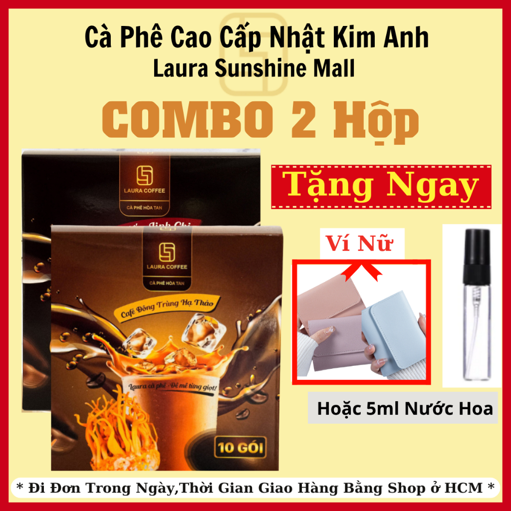 [Combo 2 Hộp] Cafe Nhật Kim Anh Laura Coffe (Hộp 10 gói)