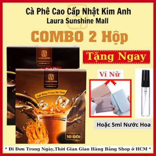   Combo 2 Hộp  Cafe Nhật Kim Anh Laura Coffe  Hộp 10 gói  