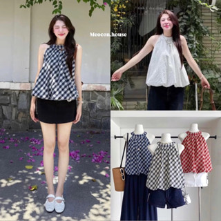 [HÀNG SẴN] Áo cổ yếm kiểu nữ dáng bí trứng phồng EGGIE TOP