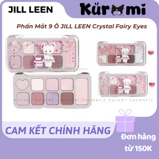[JILL LEEN] Bảng Phấn Mắt Jill Leen 9 Ô Màu Crystal Fairy Eyes Lấp Lánh Nhũ Mịn kuromi cosmetics