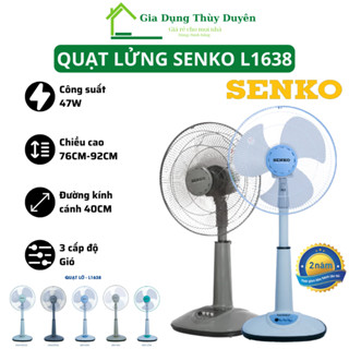 Quạt lửng Senko L1638 chính hãng 3 Tốc Độ Gió Sải Cánh 39cm Công suất 47W Màu Tuỳ Chọn