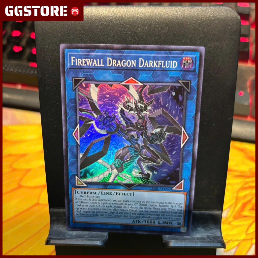 [ Bài Yugioh Chính Hãng ] CR08-AE098 Firewall Dragon Darkfluid - Super Rare