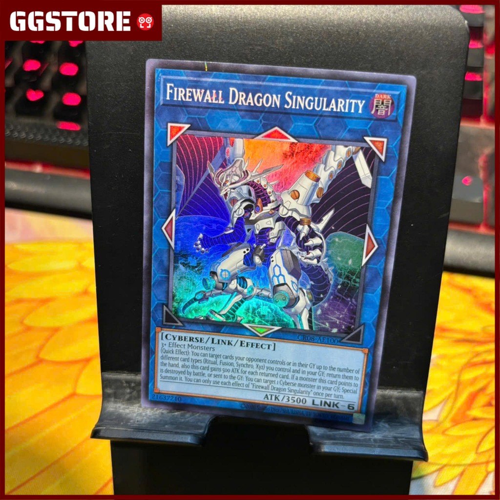 [ Bài Yugioh Chính Hãng ] CR08-AE100 Firewall Dragon Singularity - Super Rare