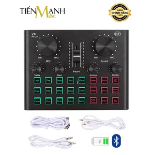 Sound Card Thu Âm Thanh, Livestream, Hát Karaoke Cuvave V8 Plus - Bluetooth Pin Sạc USB Audio Interface Soundcard V8Plus