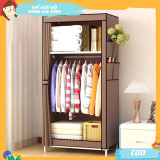 Tủ Treo Quần Áo Tủ Vải Có Rèm Chống Bụi Bẩn Xinh Xắn Nhiều Màu Sắc Khung Thép Cho Học Sinh Sinh Viên