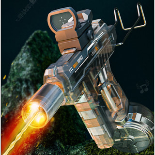 [CÓ ĐÈN] Đồ chơi súng nước có đèn, súng nước điện áp lực cao mẫu mới UZI dung tích lớn quà tặng cho bé