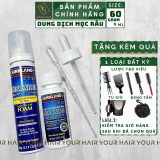 Dung dịch hỗ trợ mọc râu & tóc 5% | Lỏng 60ml - Bọt 60g