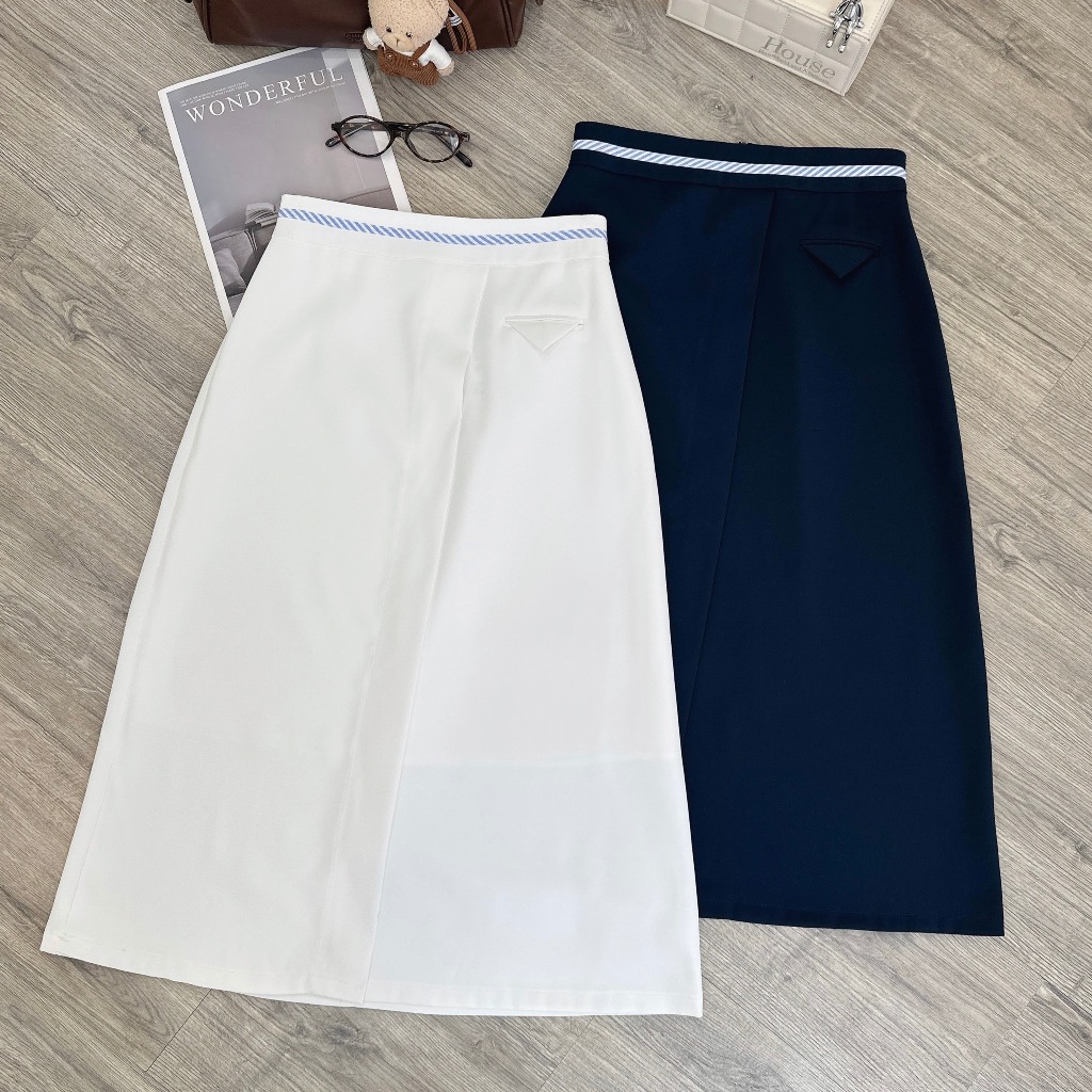 Chân Váy Tà Chéo MINZ STORE Mã 2801, Thiết Kế Nắp Túi Phong Cách Công Sở