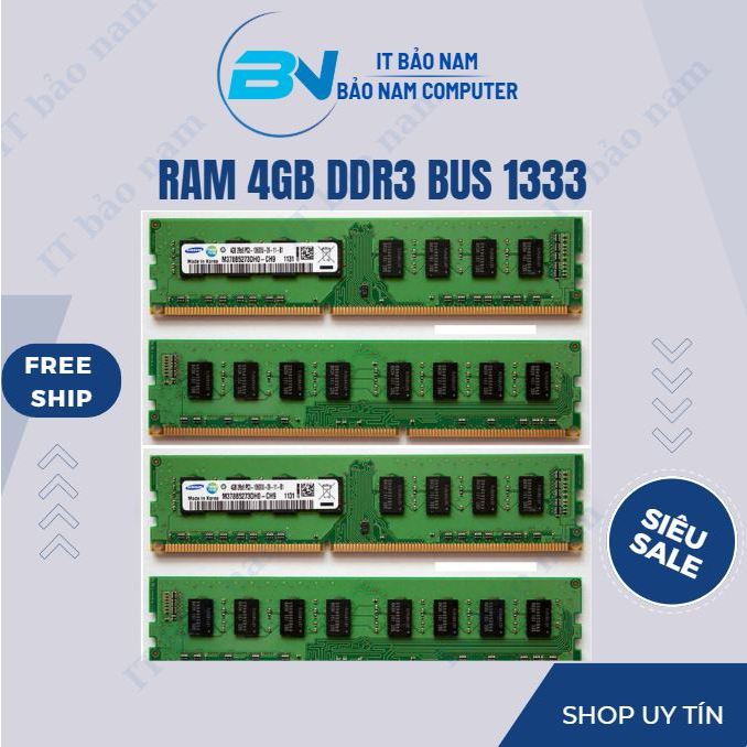 Ram 4GB DDR3 Bus 1333 Hàng Bóc Máy Đẹp Và Cam Kết Bán Lỗ