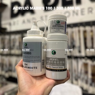 [DA ĐEN] Màu Vẽ Acrylic Marie's 100 | 300 | 500ml Trắng-Đen