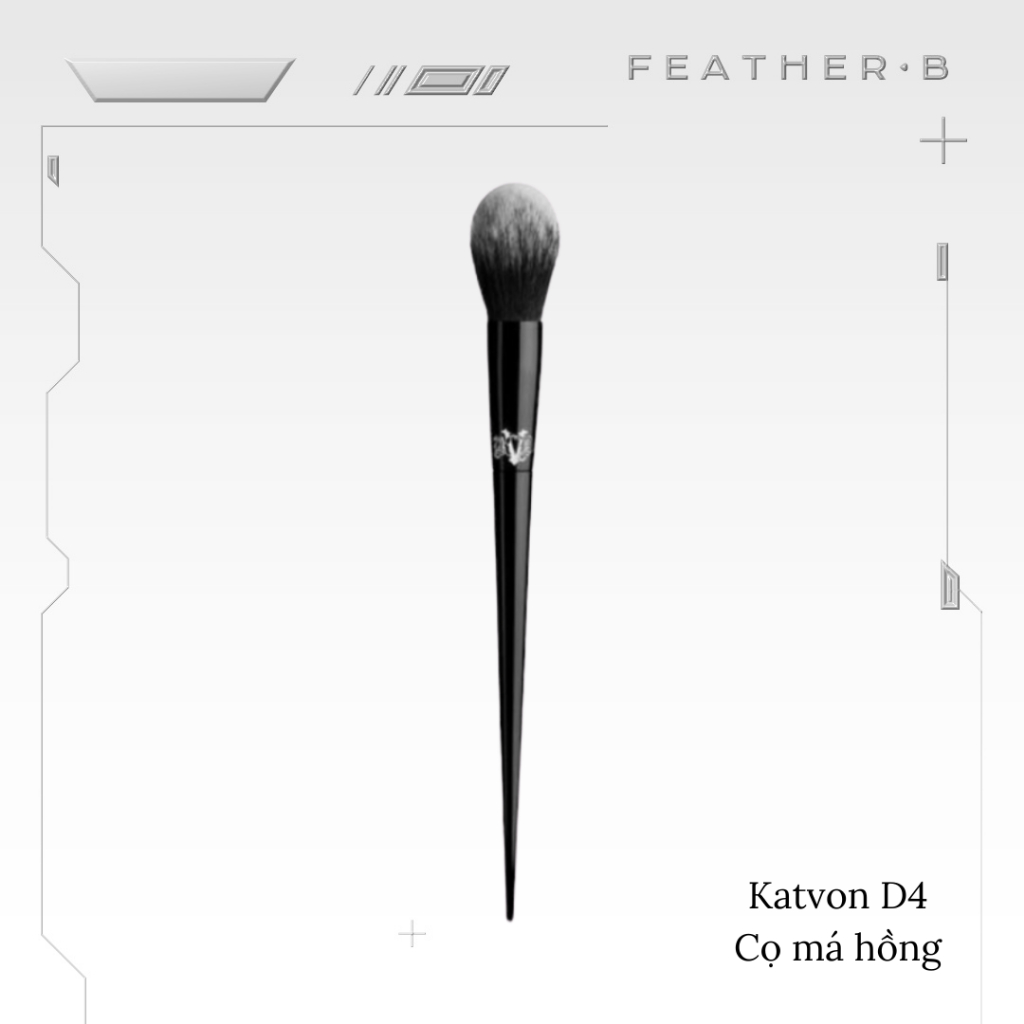 Feather B cọ má hồng dạng phấn KVD4