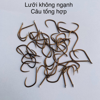 Lưỡi câu cá chuyên chép không ngạnh chất liệu hợp kim phiên bản nâng cấp nhẹ sắc bén combo 50 lưỡi