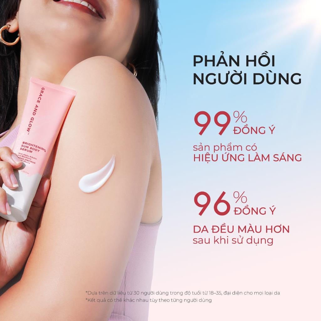 Sữa dưỡng thể kem chống nắng body SPF 30+ PA+++ Grace and Glow làm trắng da Black Opium Sun Body Serum 100ml nâng tone | BigBuy360 - bigbuy360.vn