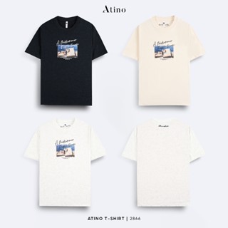 Áo Phông Tay Ngắn Cổ Tròn ATINO In hình thoáng mát bền Form Regular L.3.2866