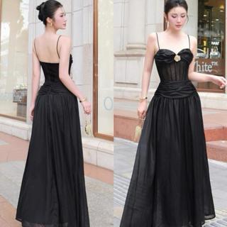 Váy tơ 2S dáng dài ( full tơ ) tiệc sang chảnh