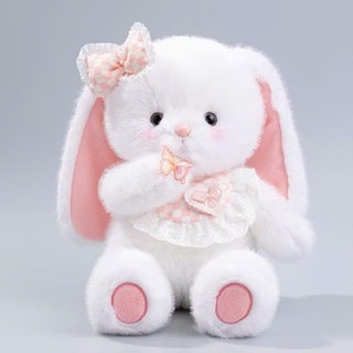 Gấu bông thỏ trắng tai dài thêu tên xinh, thỏ bông đáng yêu quà tặng sinh nhật
